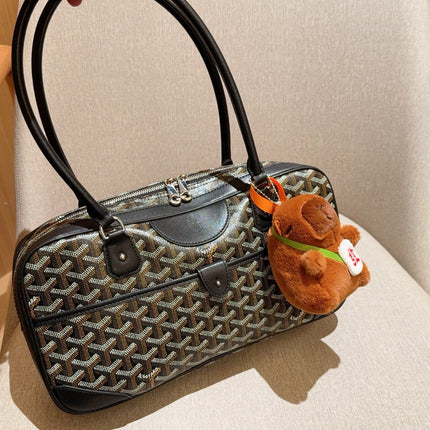 SAINT MARTIN BAG 34 IN BLACK GOYARDINE CANVAS AND CALFSKIN