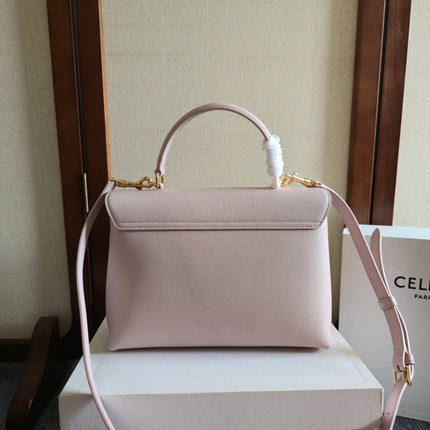CELINE 25S MEDIUM NINO BAG 25MM IN LIGHT PINK CALFSKIN GOLD HARDWARE