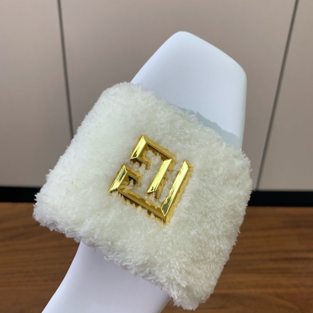 BALMAIN 26S SANDALS IN WHITE WOOL AND CALFSKIN