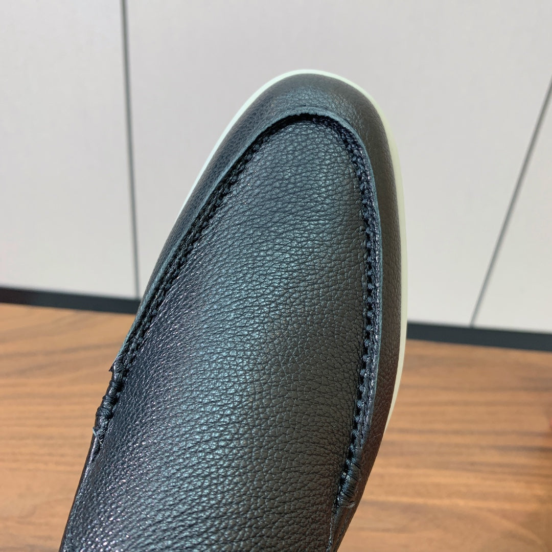 LP LOAFERS 25S IN BLACK LAMBSKIN
