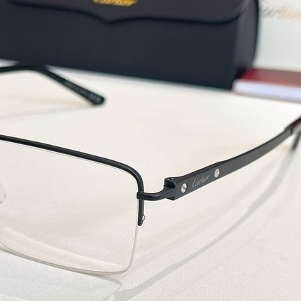 SANTOSSEMI RIMLESS RECTANGULAR FRAME SUNGLASSES CT0554O IN METAL