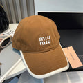 MIUMIU BASEBALL CAP IN BURNT ORANGE FABRIC STYLE 5