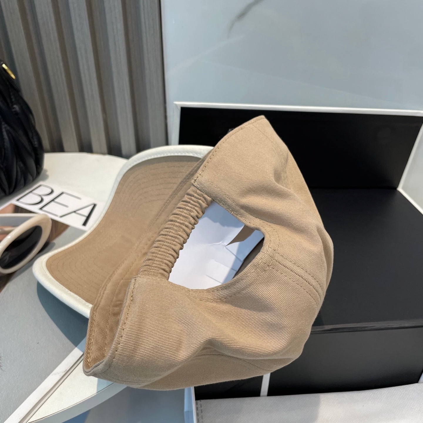 MIUMIU BASEBALL CAP IN BEIGE FABRIC STYLE 4
