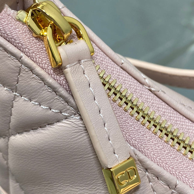 MISS CARO CIGALE MINI 18 BAG POWDER PINK MACROCANNAGE LAMBSKIN