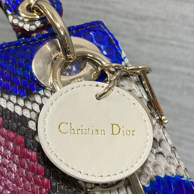 MINI 17 LADY BAG IN COLORFUL SNAKESKIN PATTERN LAMBSKIN 225981