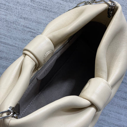 DIOR 26S BOW BAG 26 IN WHITE LAMBSKIN