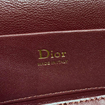 DIOR 26S MINI VANITY 17 IN BURGUNDY LAMBSKIN