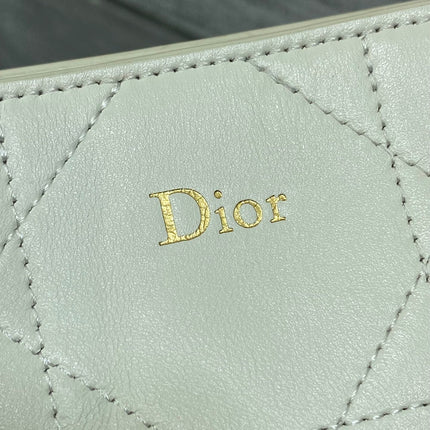 DIOR 26S TRIANON BAG 18 IN WHITE LAMBSKIN