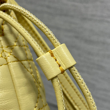 DIOR 26S ADIORABLE BUCKET BAG 20 IN YELLOW LAMBSKIN