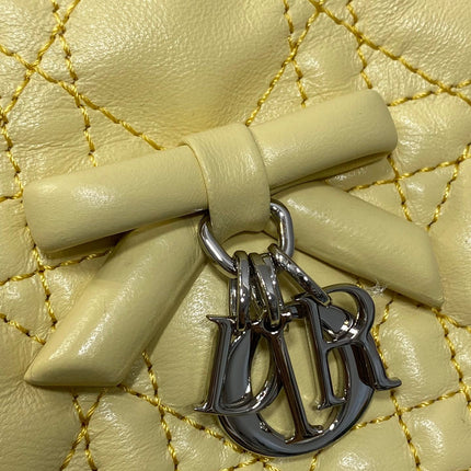 DIOR 26S ADIORABLE BUCKET BAG 20 IN YELLOW LAMBSKIN