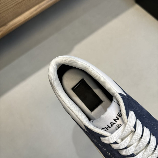 CC SNEAKERS TRAINERS BLUE SUEDE LEATHER