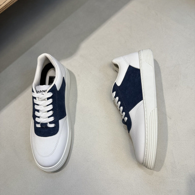 CC SNEAKERS TRAINERS BLUE SUEDE LEATHER