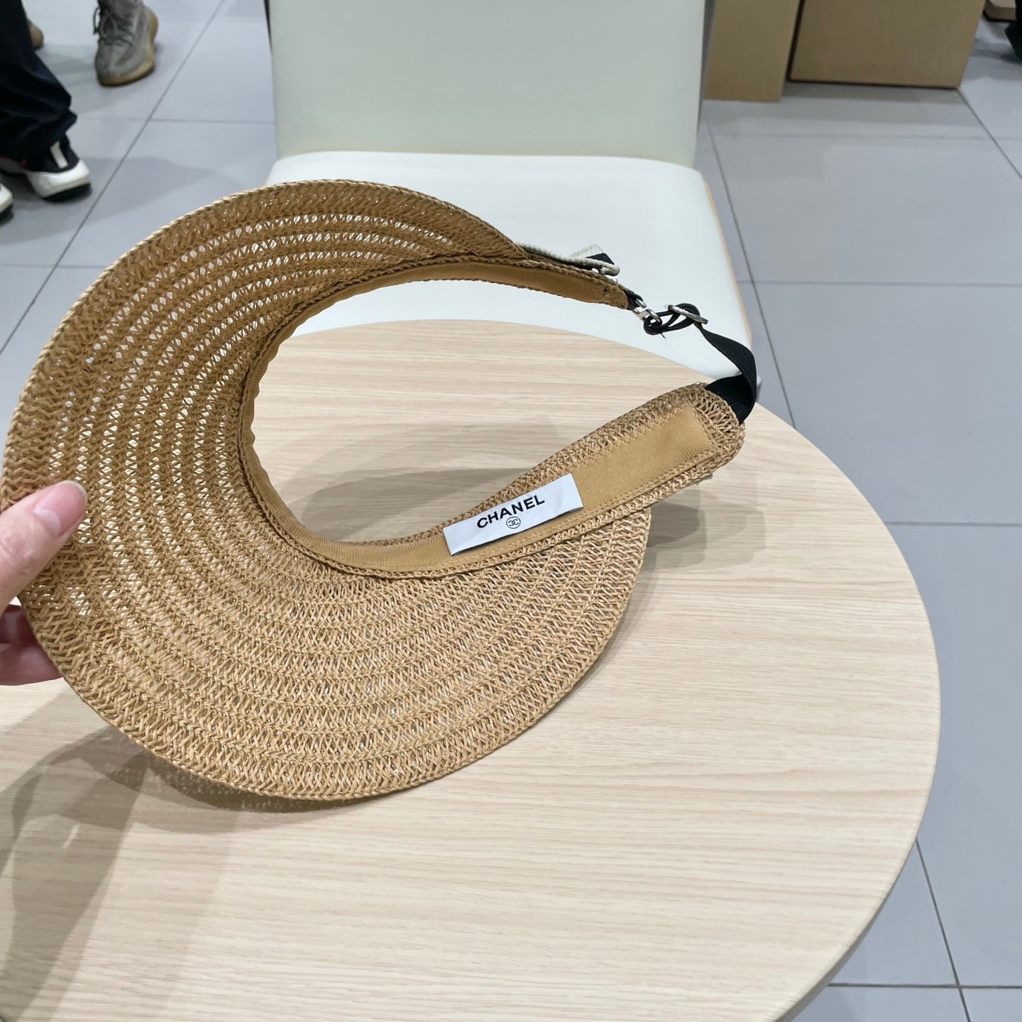 CHANEL STRAW VISOR HAT 169707