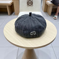 BERET HAT POLKA DOT DARK GRAY 672672