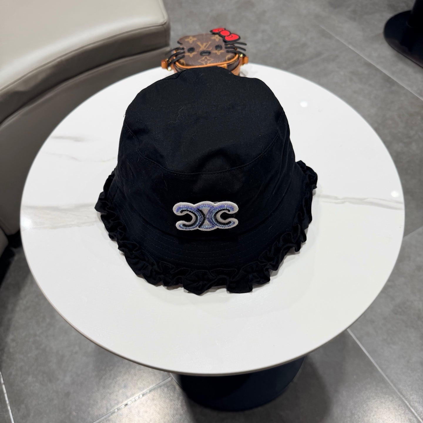CELINE 26S CELINE RUFFLED BUCKET HAT STYLE 13