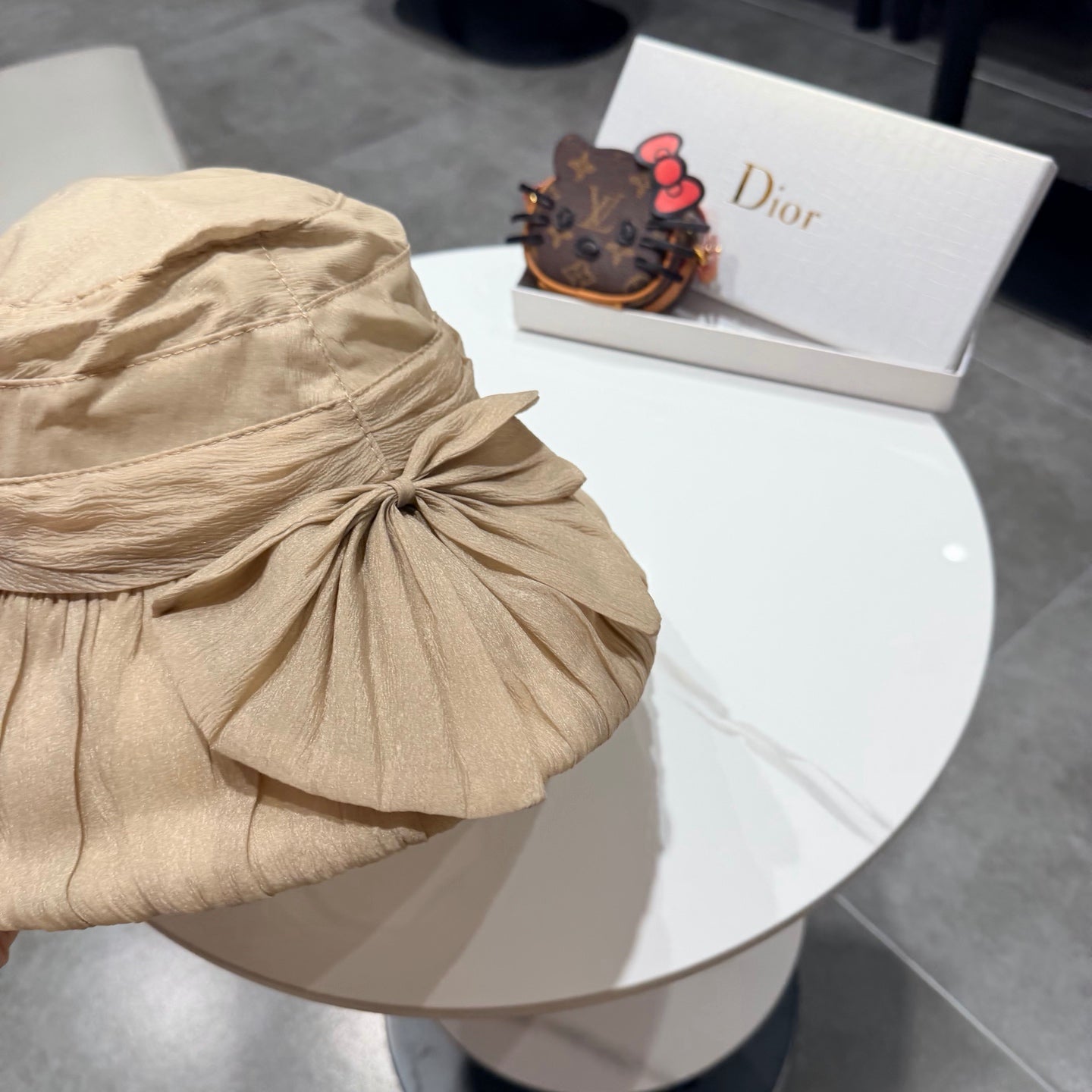 DIOR 26S PLEATED WIDE-BRIM BUCKET HAT STYLE 11
