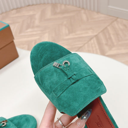 LP SUMMER CHARMS SANDALS IN TEAL BLUE SUEDE