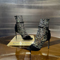 GALAXIA METALLIC ANTHRACITE SANDAL 95 MM BLACK