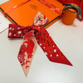 HERMES 25S SILK NECKERCHIEF 86 IN SILK 714352