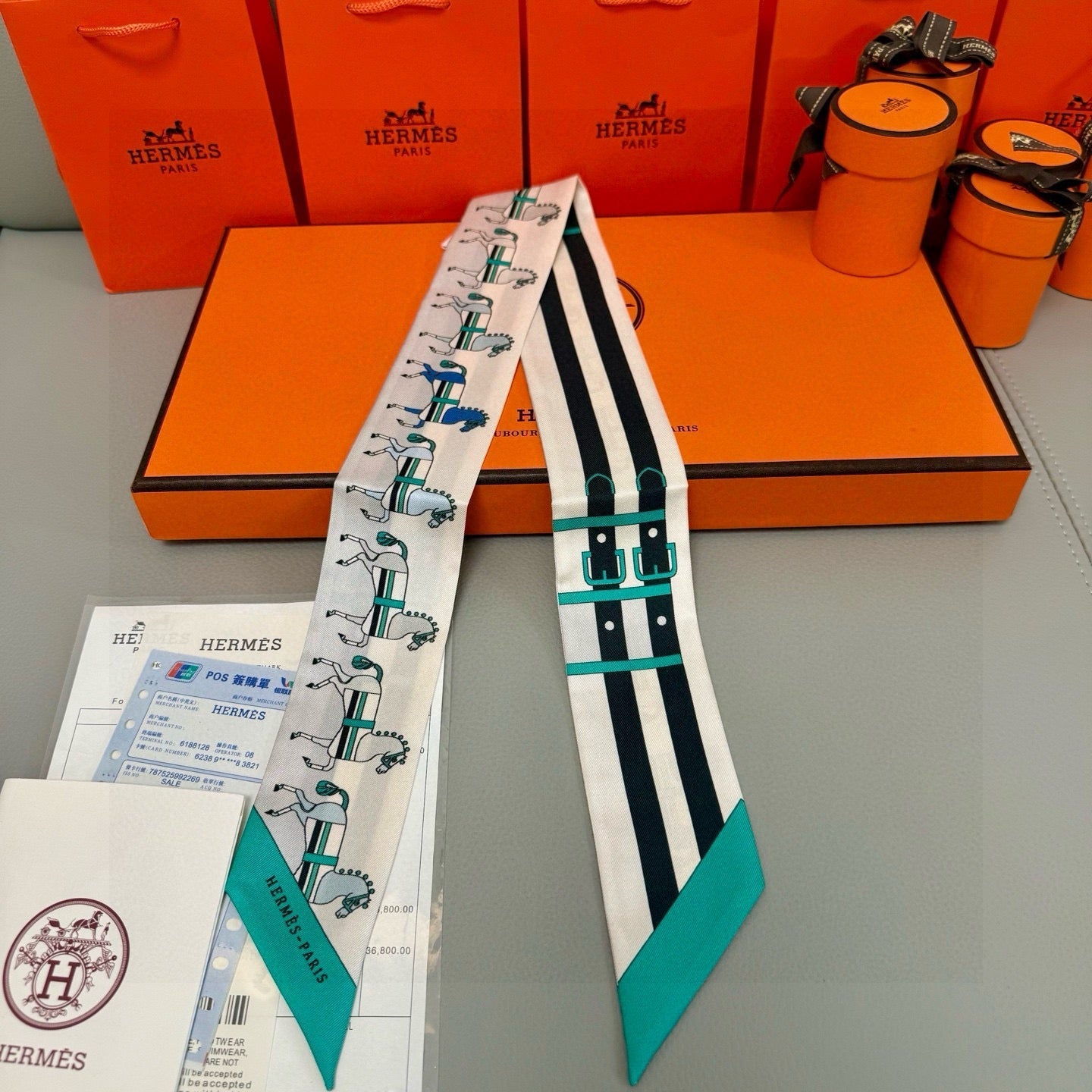 HERMES 25S TWILLY 86 IN SILK 989356