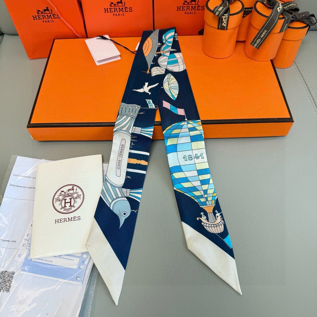 HERMES 25S NECKERCHIEF 86 IN SILK 991546