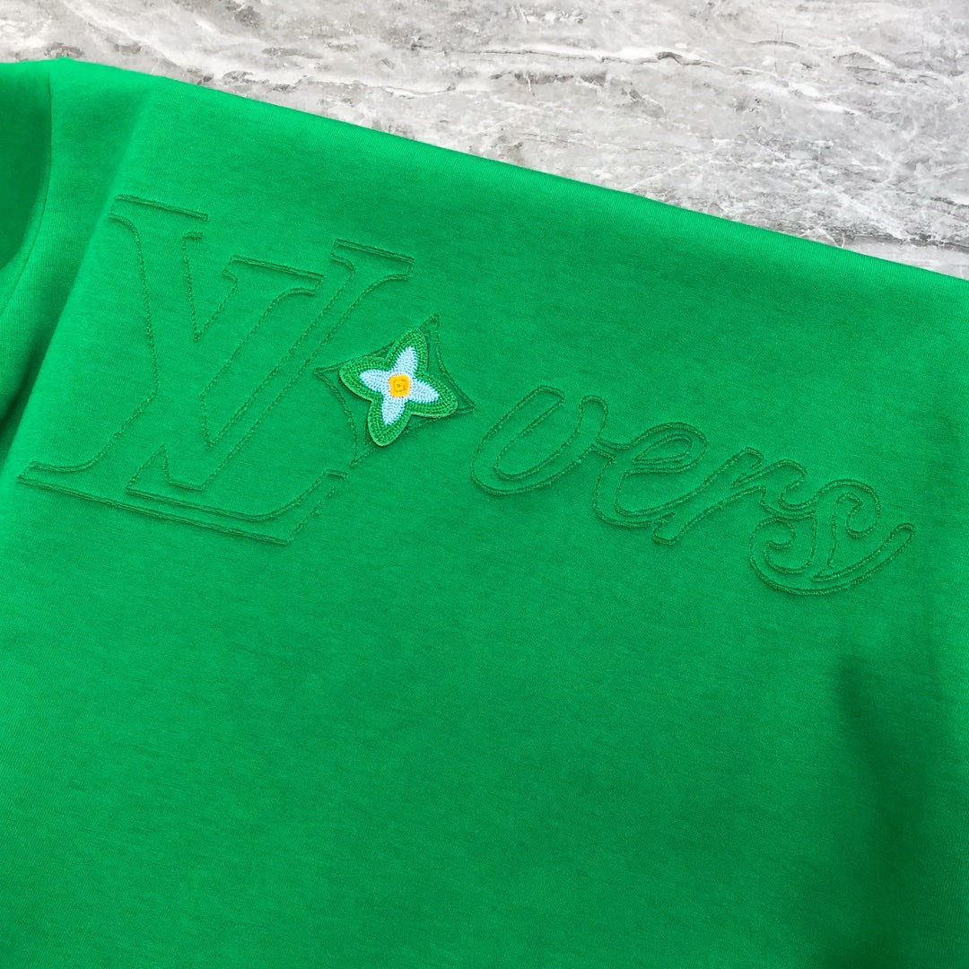 LV EMERALD GREEN COTTON T-SHIRT 239465