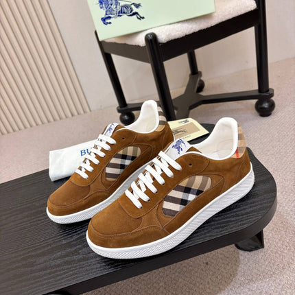 BURBERRY 26S SNEAKERS IN BROWN SUEDE