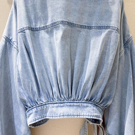 ZIMMERMANN 26 DENIM CROPPED SHIRT STYLE 238