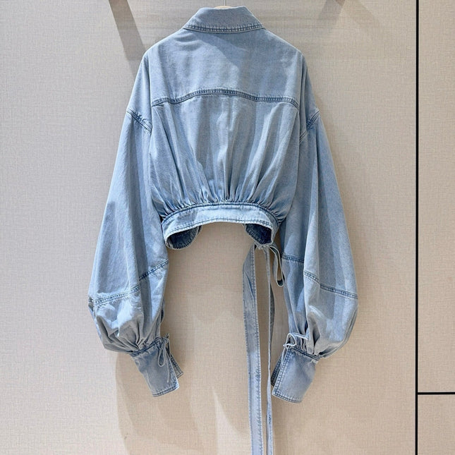 ZIMMERMANN 26 DENIM CROPPED SHIRT STYLE 238