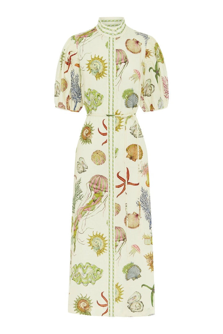 ALEMAIS LONG DRESS WITH OCEAN-INSPIRED PRINT 267469