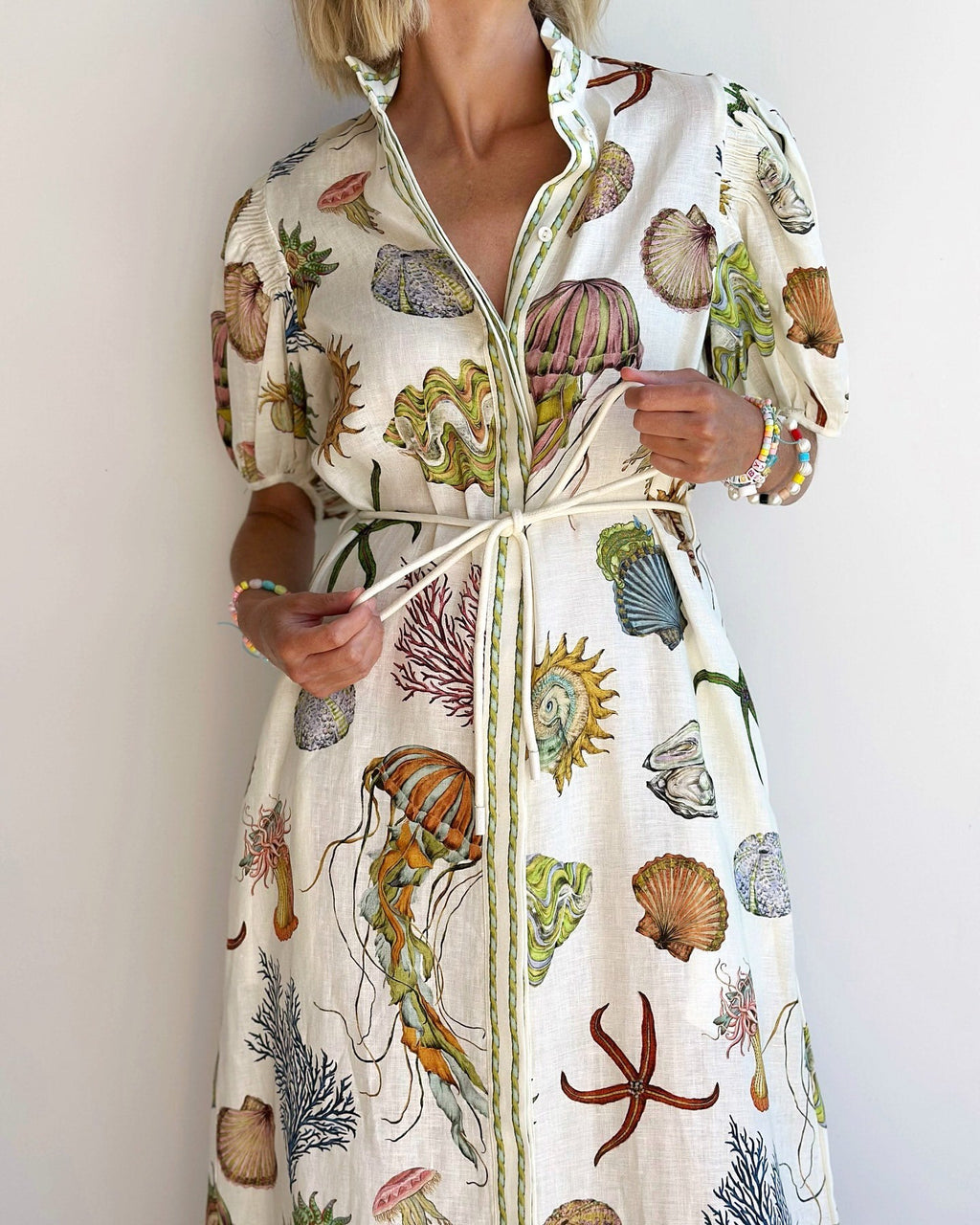ALEMAIS LONG DRESS WITH OCEAN-INSPIRED PRINT 267469
