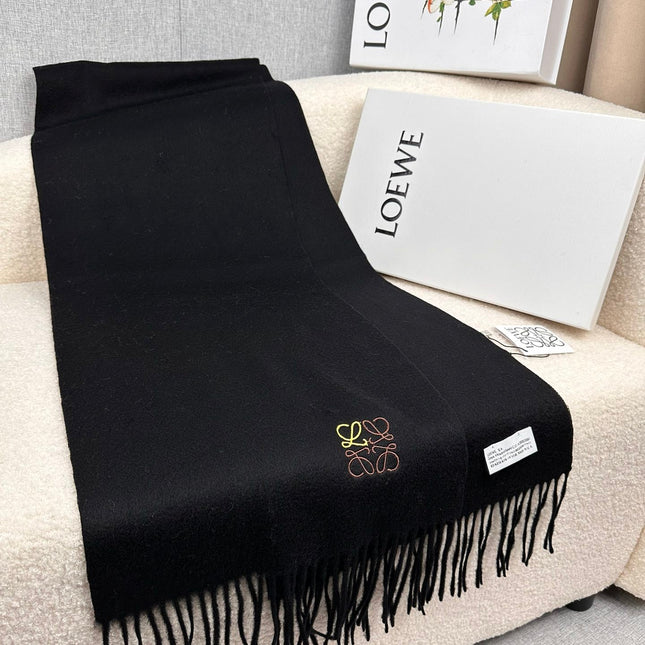 SCARF 180 CM IN BLACK CASHMERE 353157