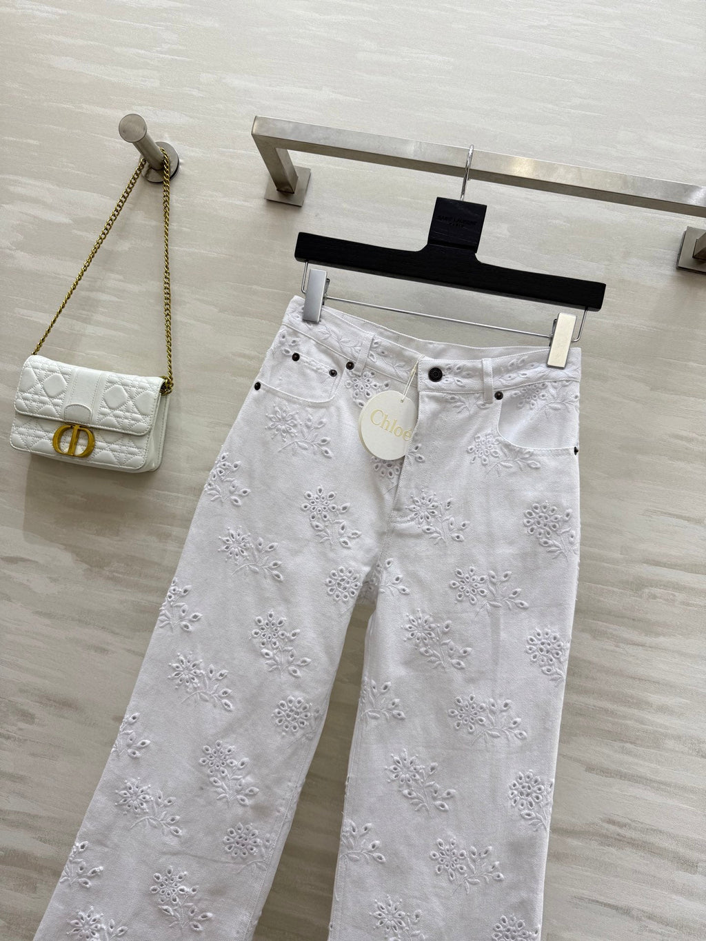 CHLOE 25S WHITE PANTS STYLE 002