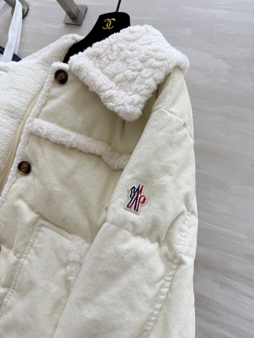 MONCLER 25S VELVET FUR JACKET 306106