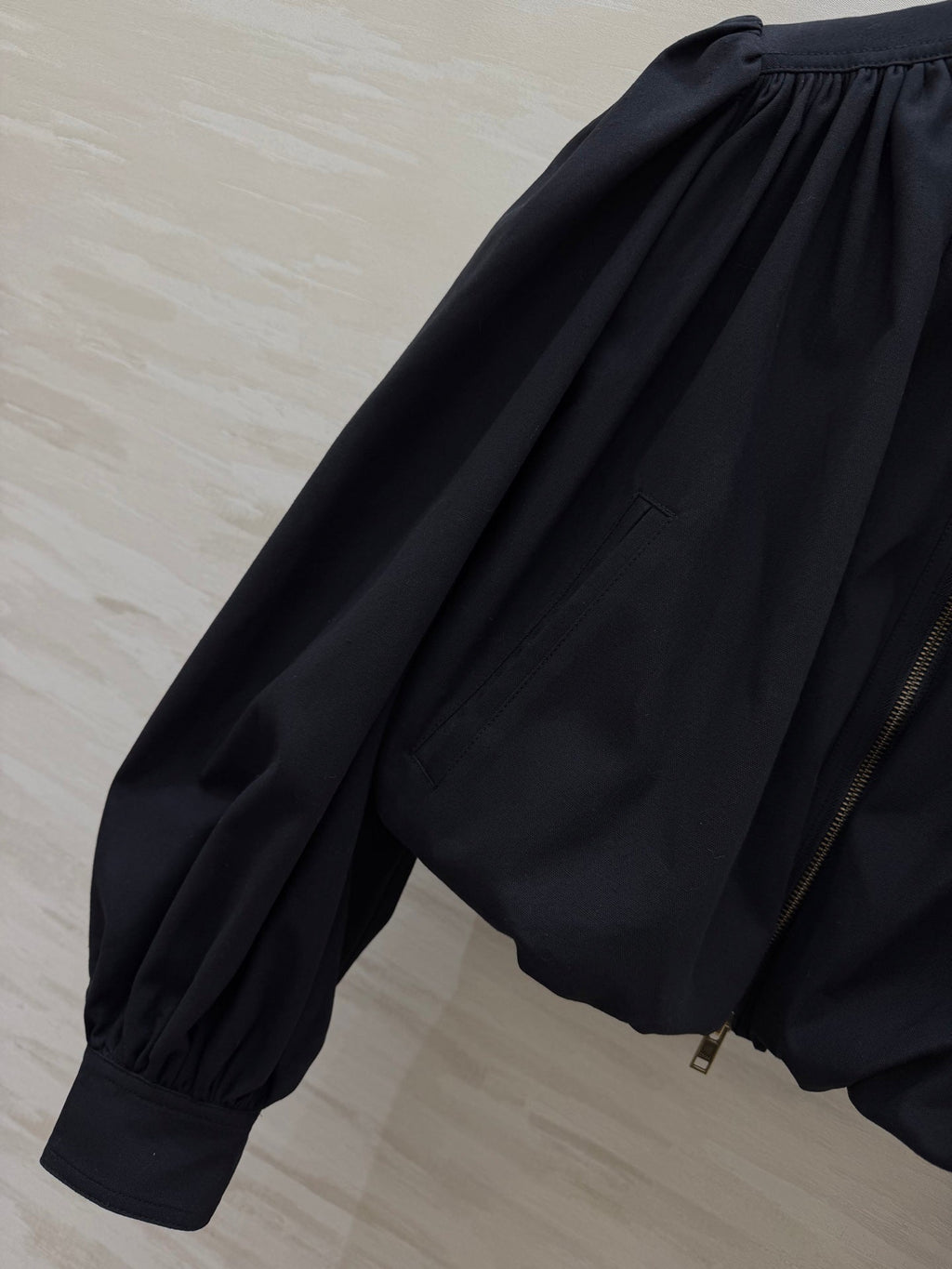 CHLOE BOULE JACKET IN BLACK COTTON