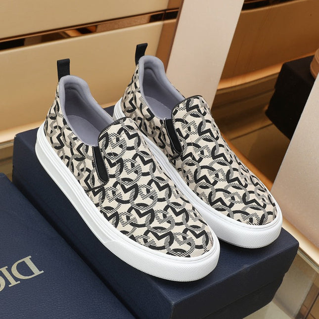 CD SOLAR SLIP-ON CREAM MIX BLACK FABRIC