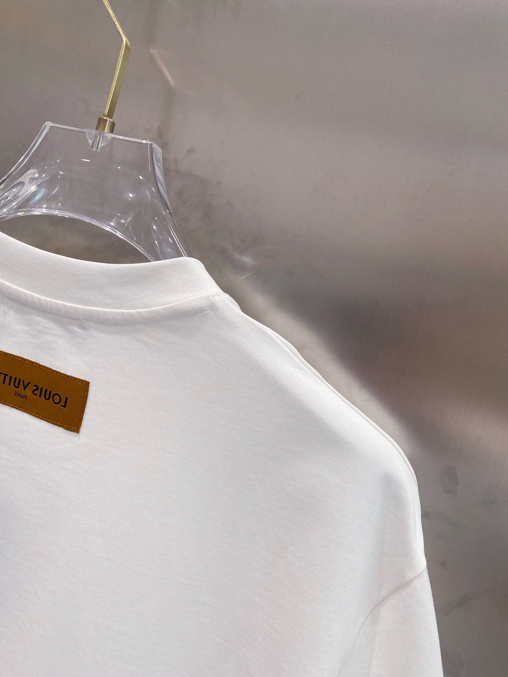 LV EMBROIDERED LOGO T-SHIRT IN WHITE COTTON 238831