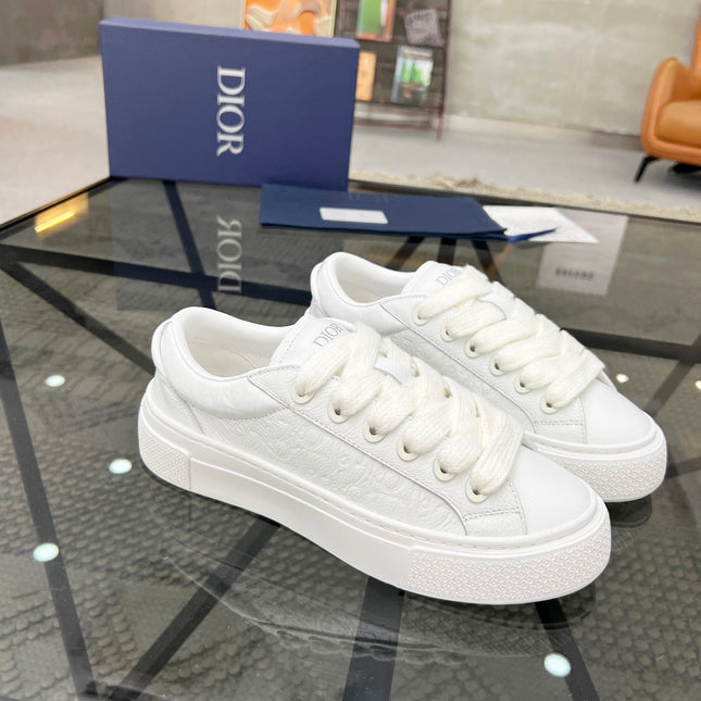 CD B33 SNEAKER WHITE EMBOSSED CALFSKIN