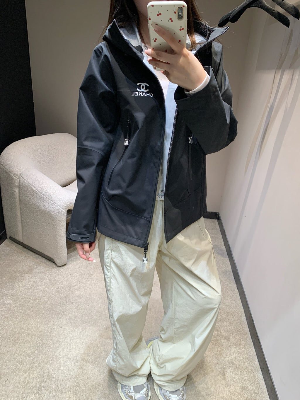 CHANEL 25S HOODED SPORTS JACKET 448