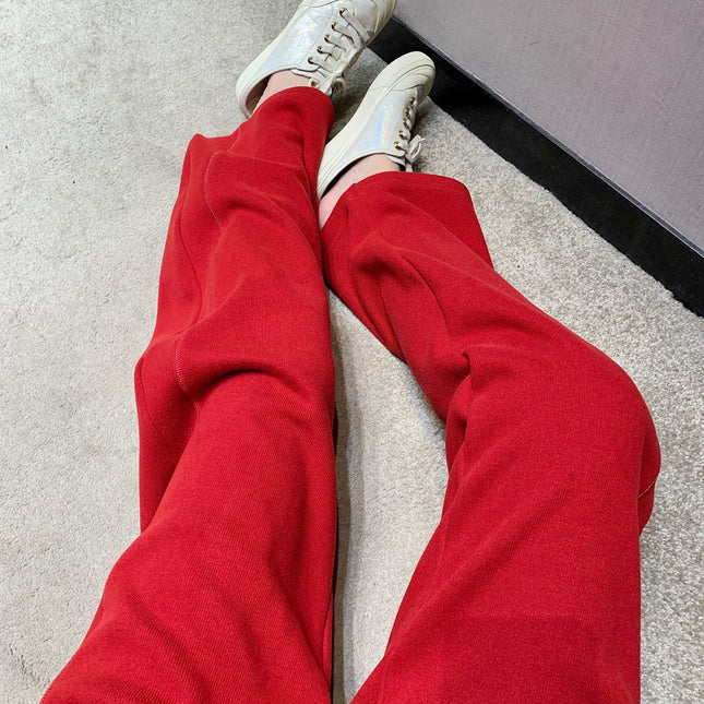 HERMES 25S FLEECE-LINED WIDE-LEG PANTS 441