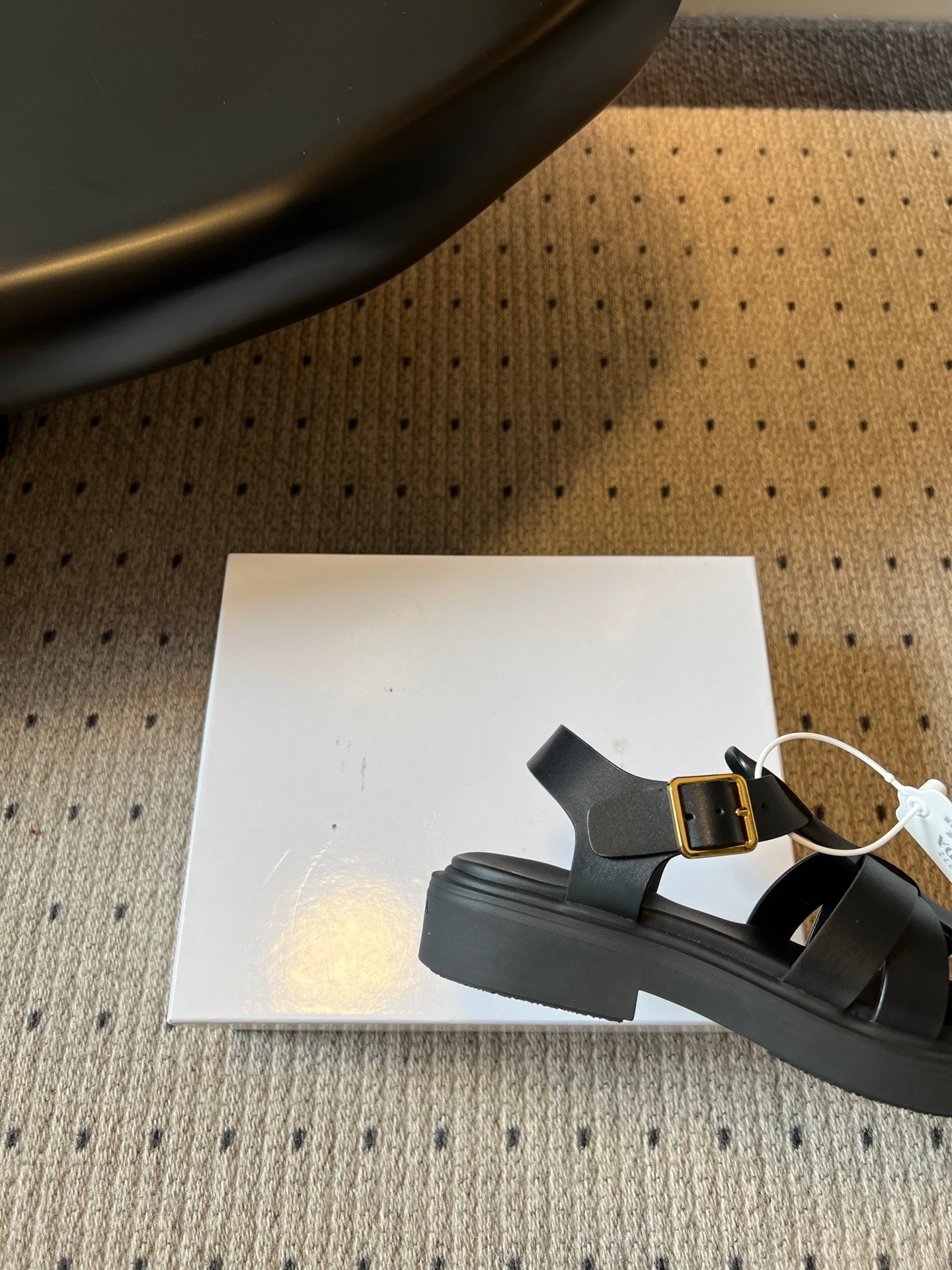 PRADA 26S ANKLE STRAP FISHERMAN SANDALS IN BLACK CALFSKIN