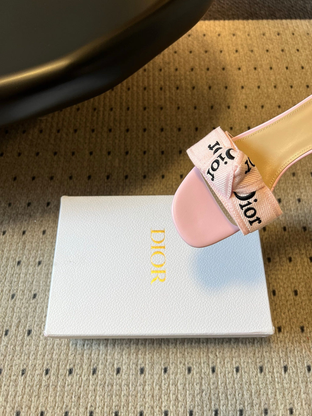 DIOR 26S HIGH-HEEL SANDALS 40 MM IN PINK FABRIC AND LAMBSKIN