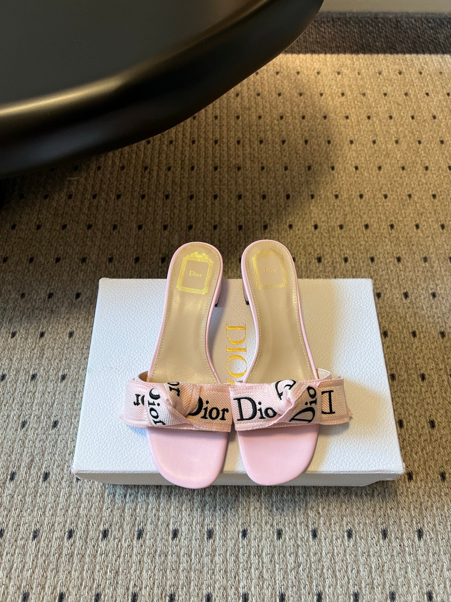 DIOR 26S HIGH-HEEL SANDALS 40 MM IN PINK FABRIC AND LAMBSKIN