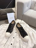 DIOR 26S SNEAKERS IN BLACK OBLIQUE EMBROIDERED MESH