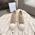DIOR 26S PLATFORM SNEAKERS IN BEIGE OBLIQUE EMBROIDERED MESH