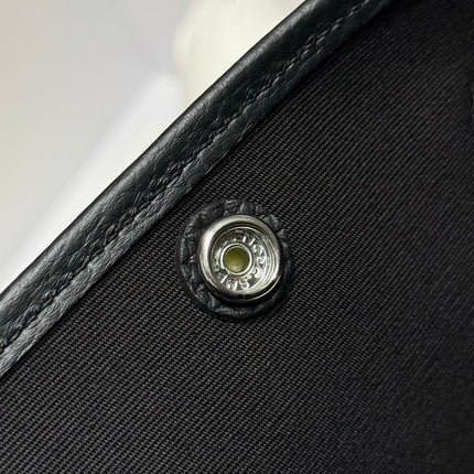 GARDEN PARTY 30CM IN BLACK TOILETS COTTON CANVAS AND CALFSKIN