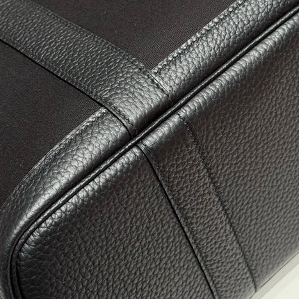 GARDEN PARTY 30CM IN BLACK TOILETS COTTON CANVAS AND CALFSKIN