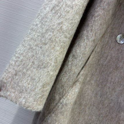 MAX MARA 25S DOUBLE-SIDED CASHMERE COAT WITH FOX FUR COLLAR 171