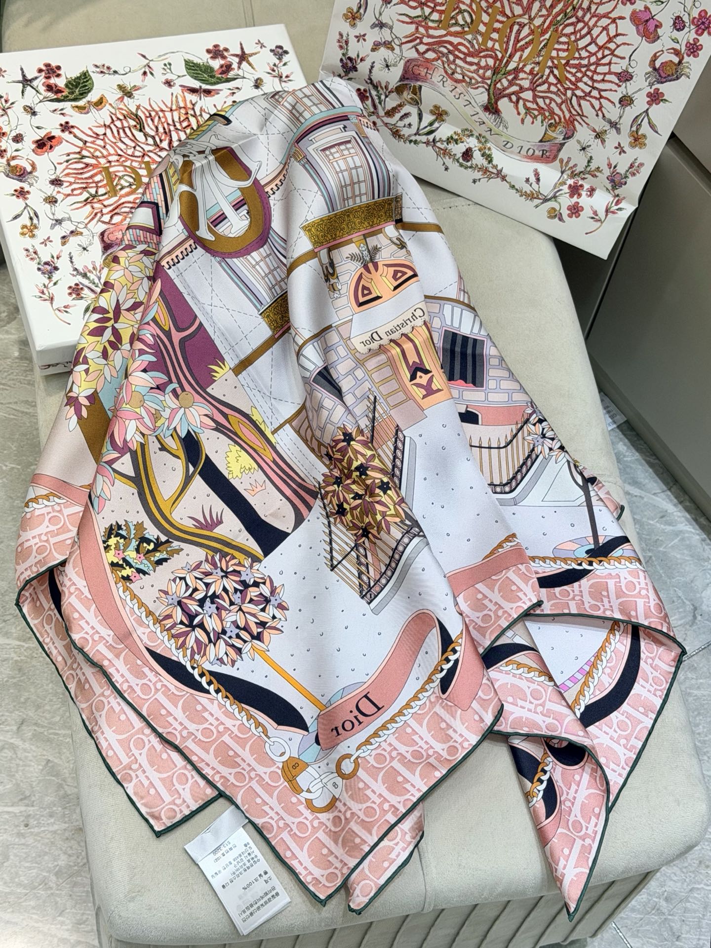 DIOR 26S SCARF 90CM IN SILK 311991