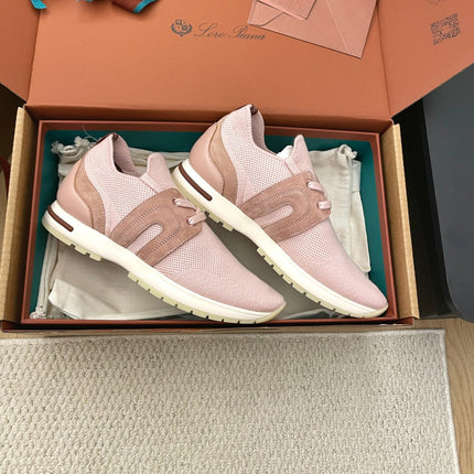 LP 26S BASIC 360 FLEXY WALK SNEAKER IN PINK FABRICS AND CALFSKIN